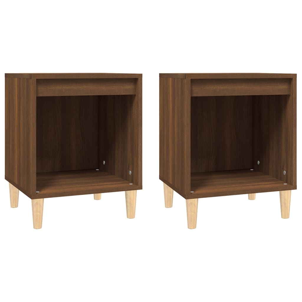 Bedside Cabinets 2 pcs Brown Oak 40x35x50 cm