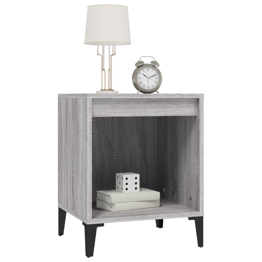 Bedside Cabinets 2 pcs Grey Sonoma 40x35x50 cm