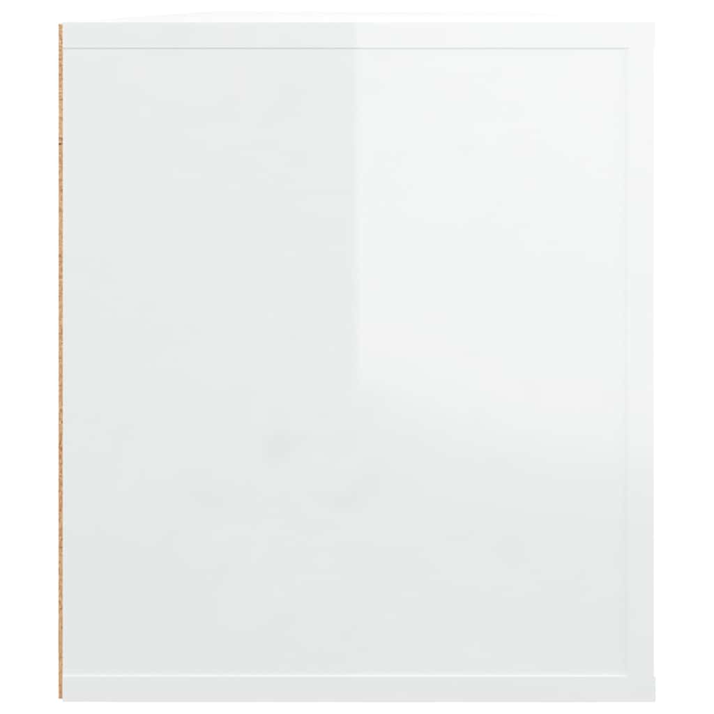 TV Cabinet High Gloss White 100x35x40 cm Engineered Wood