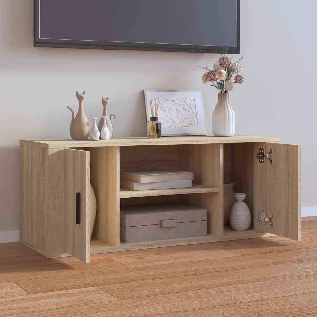 TV Cabinet Sonoma Oak 100x35x40 cm Engineered Wood