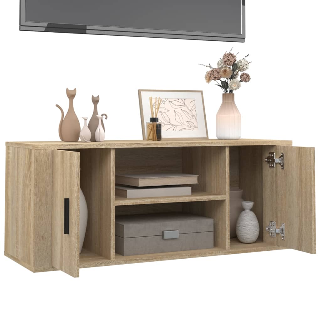 TV Cabinet Sonoma Oak 100x35x40 cm Engineered Wood