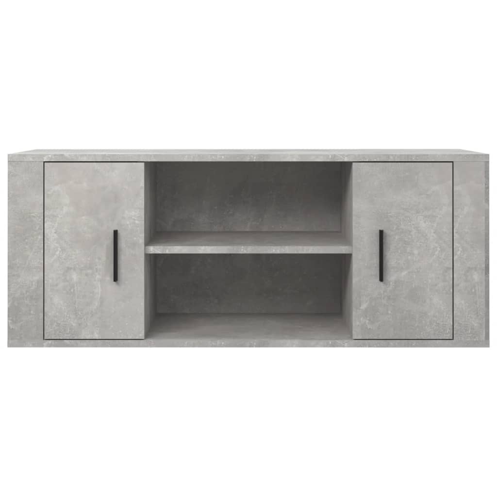 TV Cabinet Concrete Grey 100x35x40 cm Engineered Wood