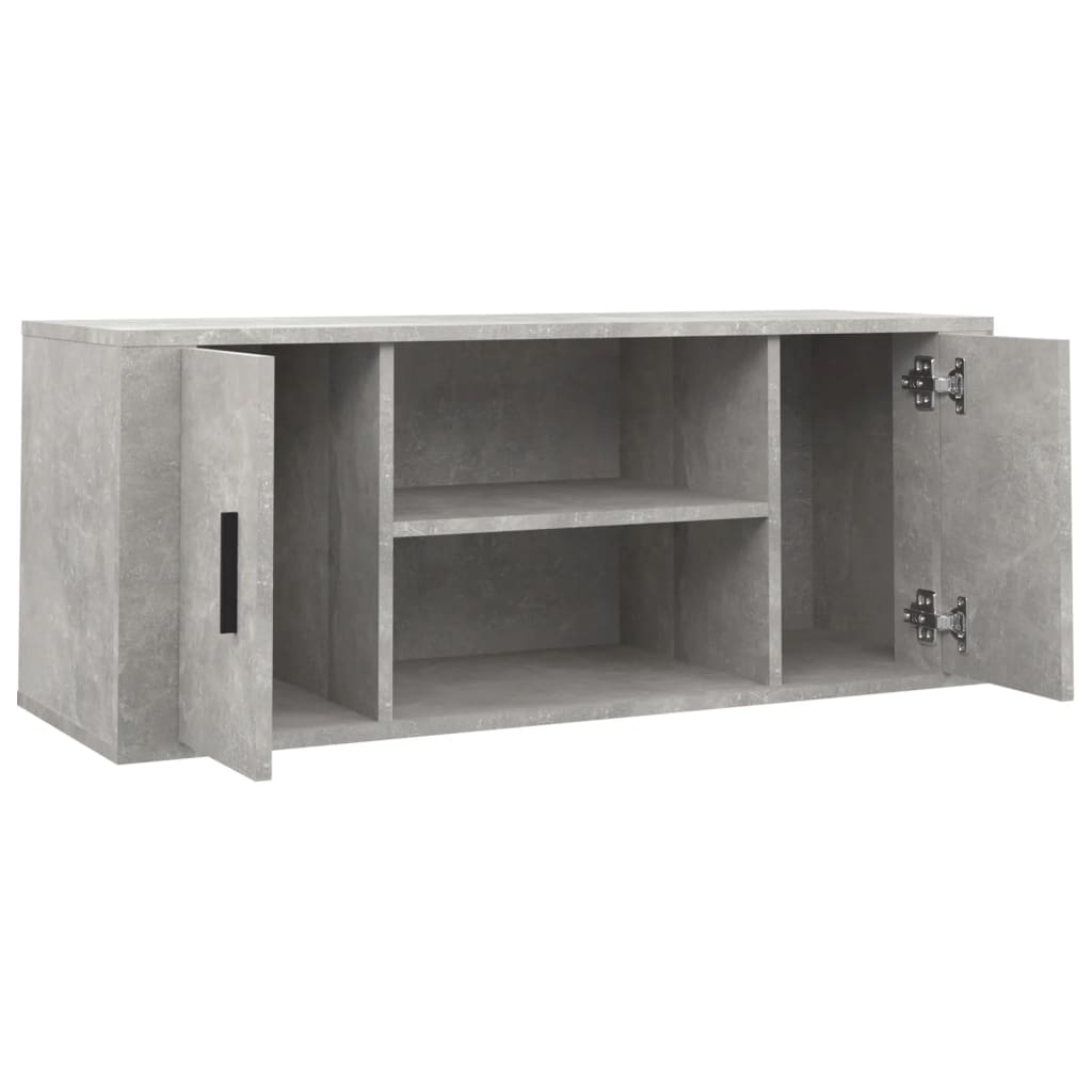 TV Cabinet Concrete Grey 100x35x40 cm Engineered Wood