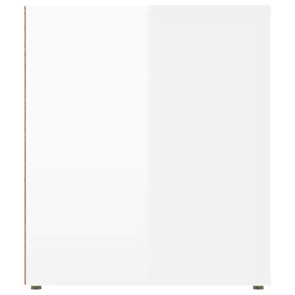 TV Cabinet High Gloss White 100x35x40 cm Engineered Wood