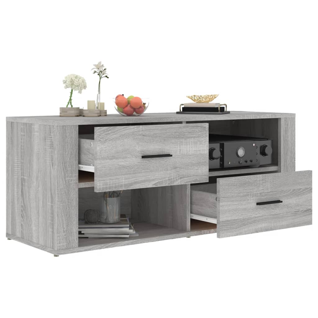 TV Cabinet Grey Sonoma 100x35x40 cm Engineered Wood