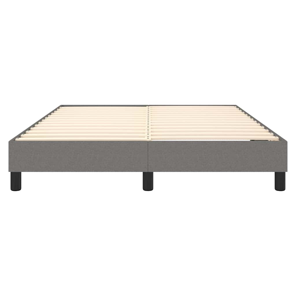Box Spring Bed Frame Dark Grey Full Fabric