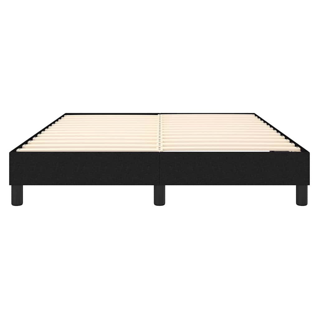Box Spring Bed Frame Black Full Fabric