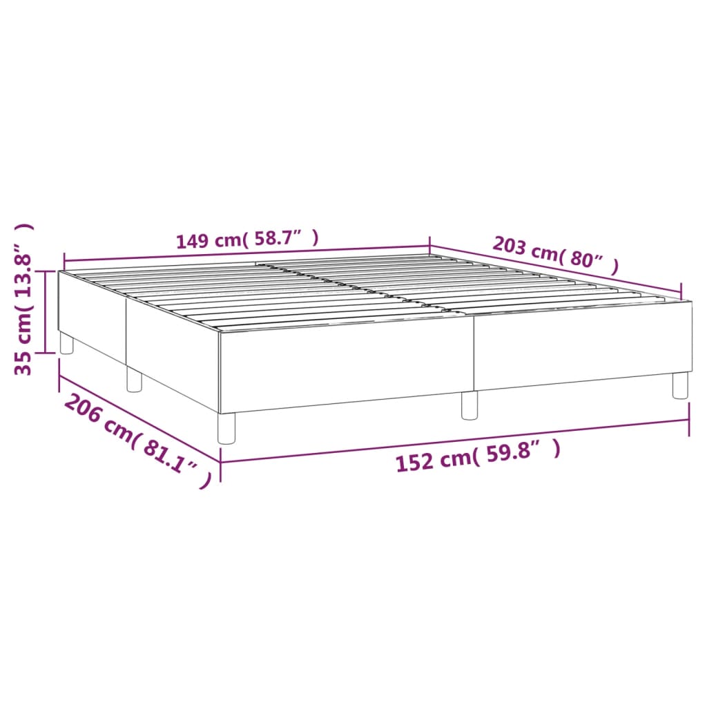 Box Spring Bed Frame Black Queen Velvet