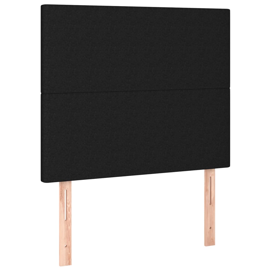 Headboard Black 100x5x118/128 cm Fabric