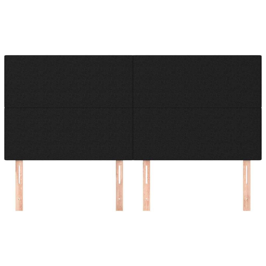 Headboard Black 200x5x118/128 cm Fabric