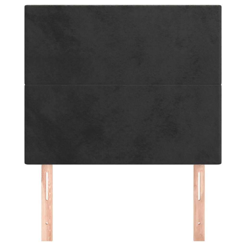 Headboard Black 80x5x118/128 cm Velvet
