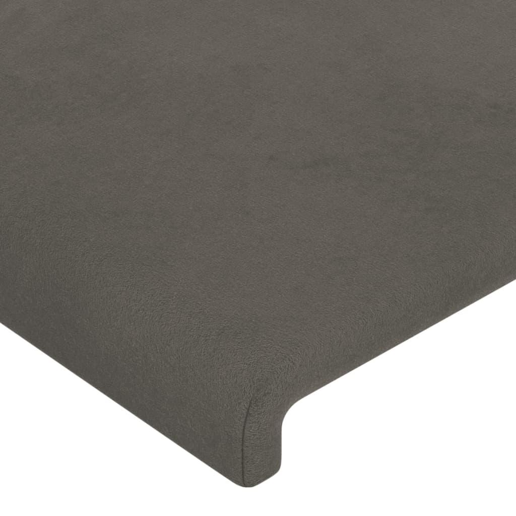 Headboard Dark Grey 144x5x118/128 cm Velvet