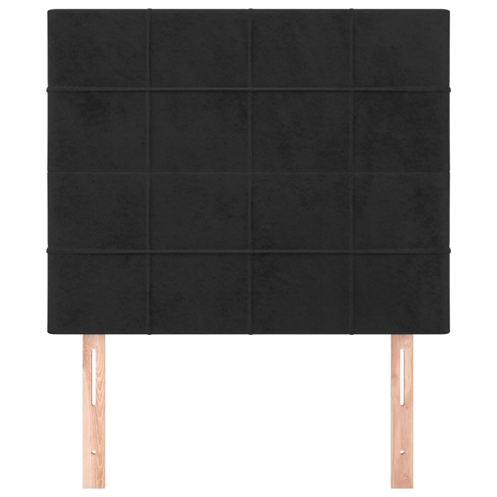 Headboard Black 80x5x118/128 cm Velvet