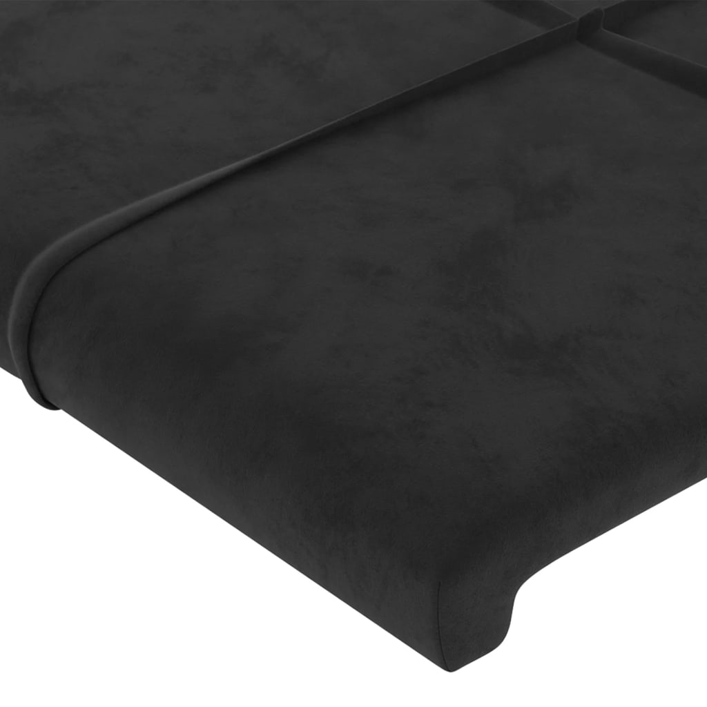 Headboard Black 80x5x118/128 cm Velvet