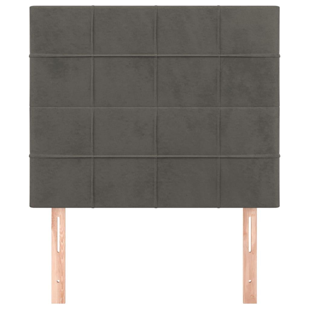 Headboard Dark Grey 100x5x118/128 cm Velvet