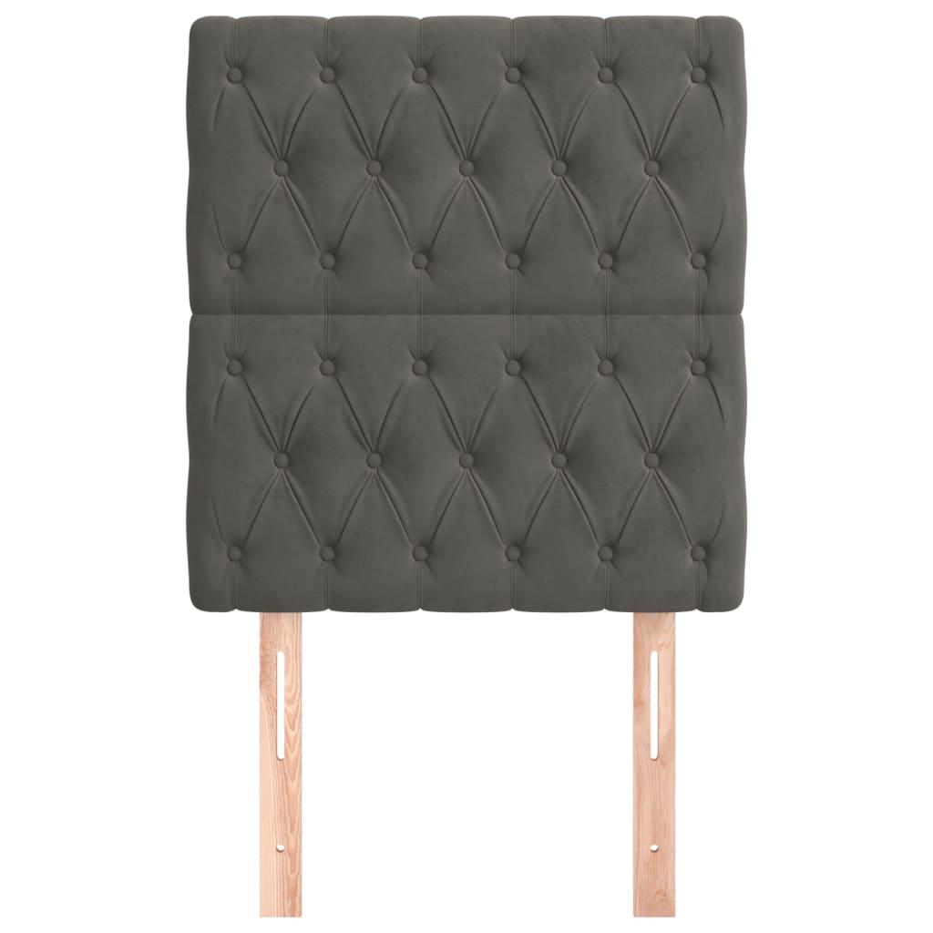 Headboard Dark Grey 80x7x118/128 cm Velvet