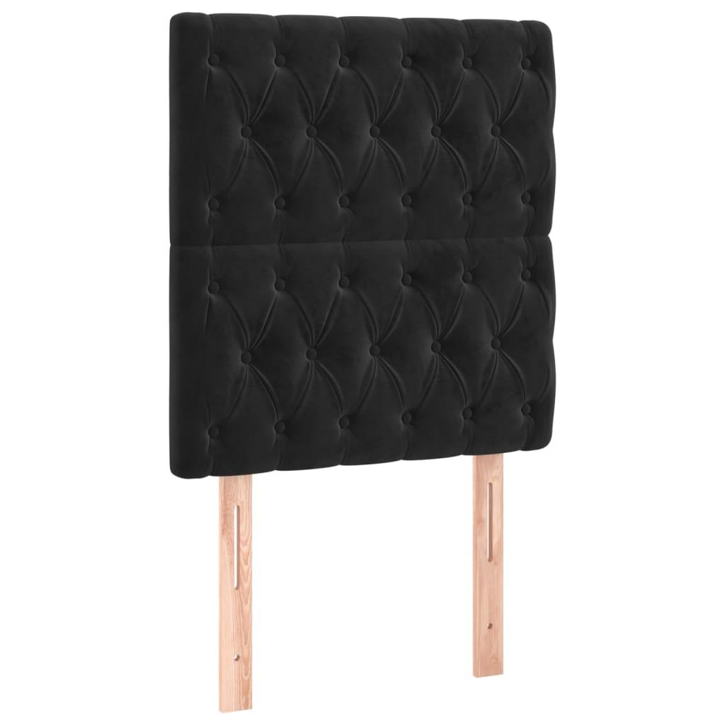 Headboard Black 80x7x118/128 cm Velvet