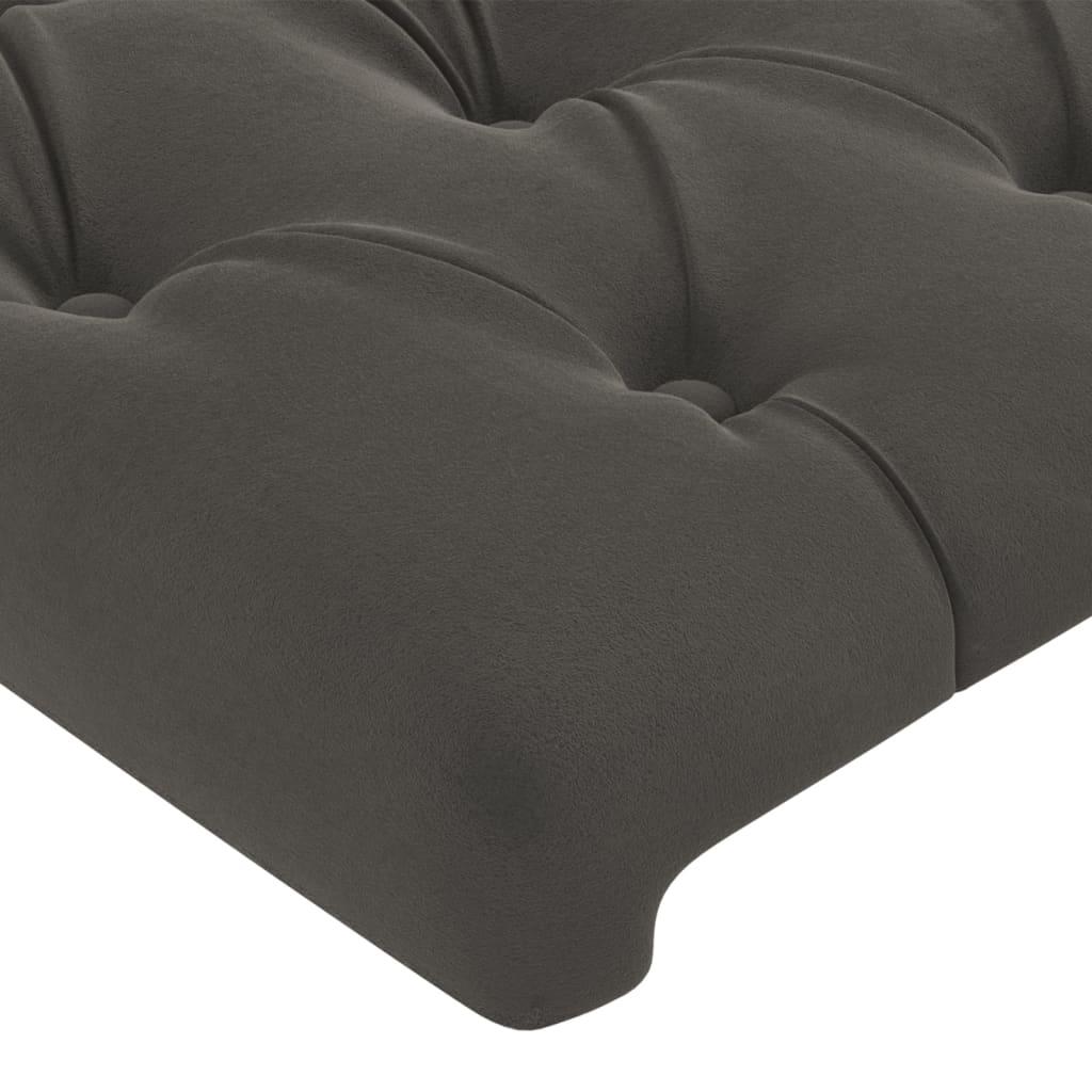 Headboard Dark Grey 100x7x118/128 cm Velvet