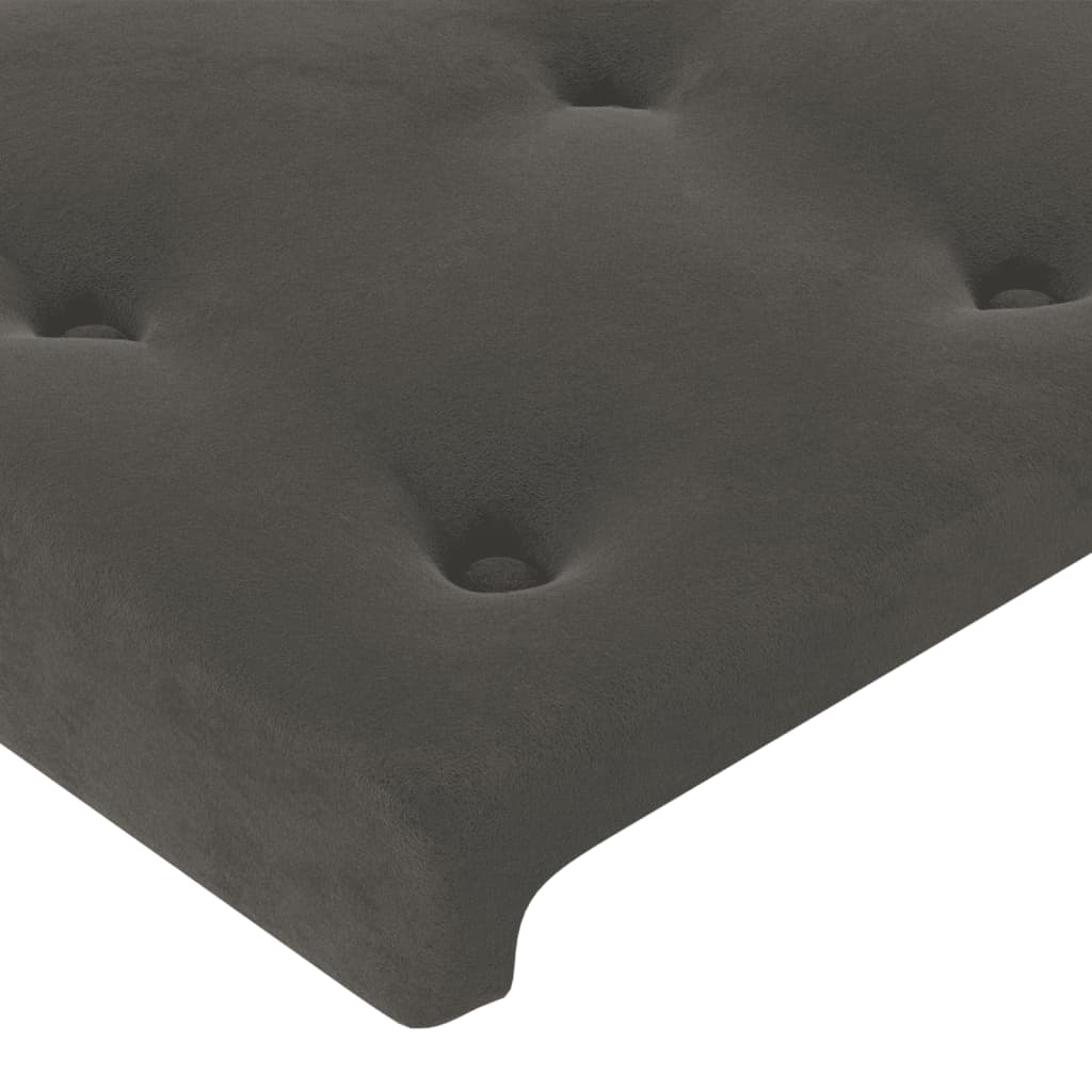 Headboard Dark Grey 160x5x118/128 cm Velvet