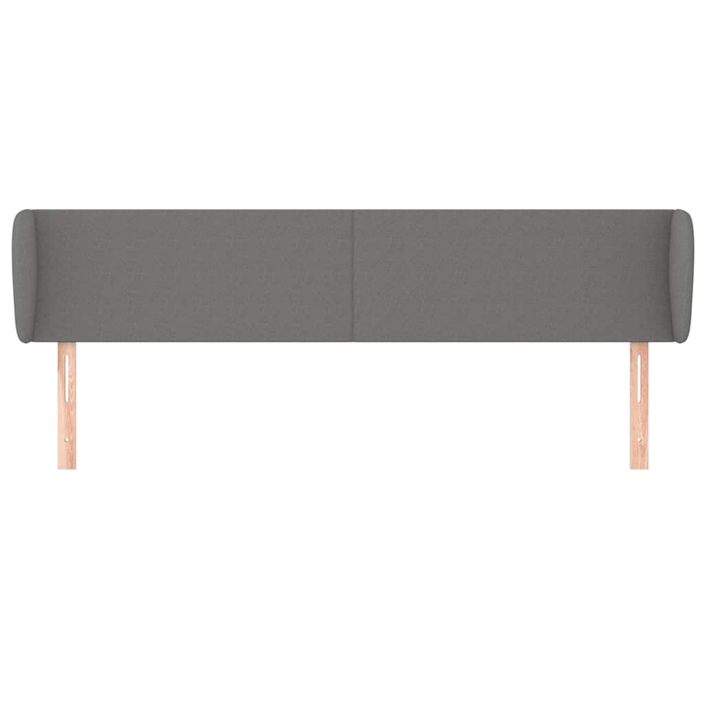 Headboard with Ears Dark Grey 163 cm Fabric