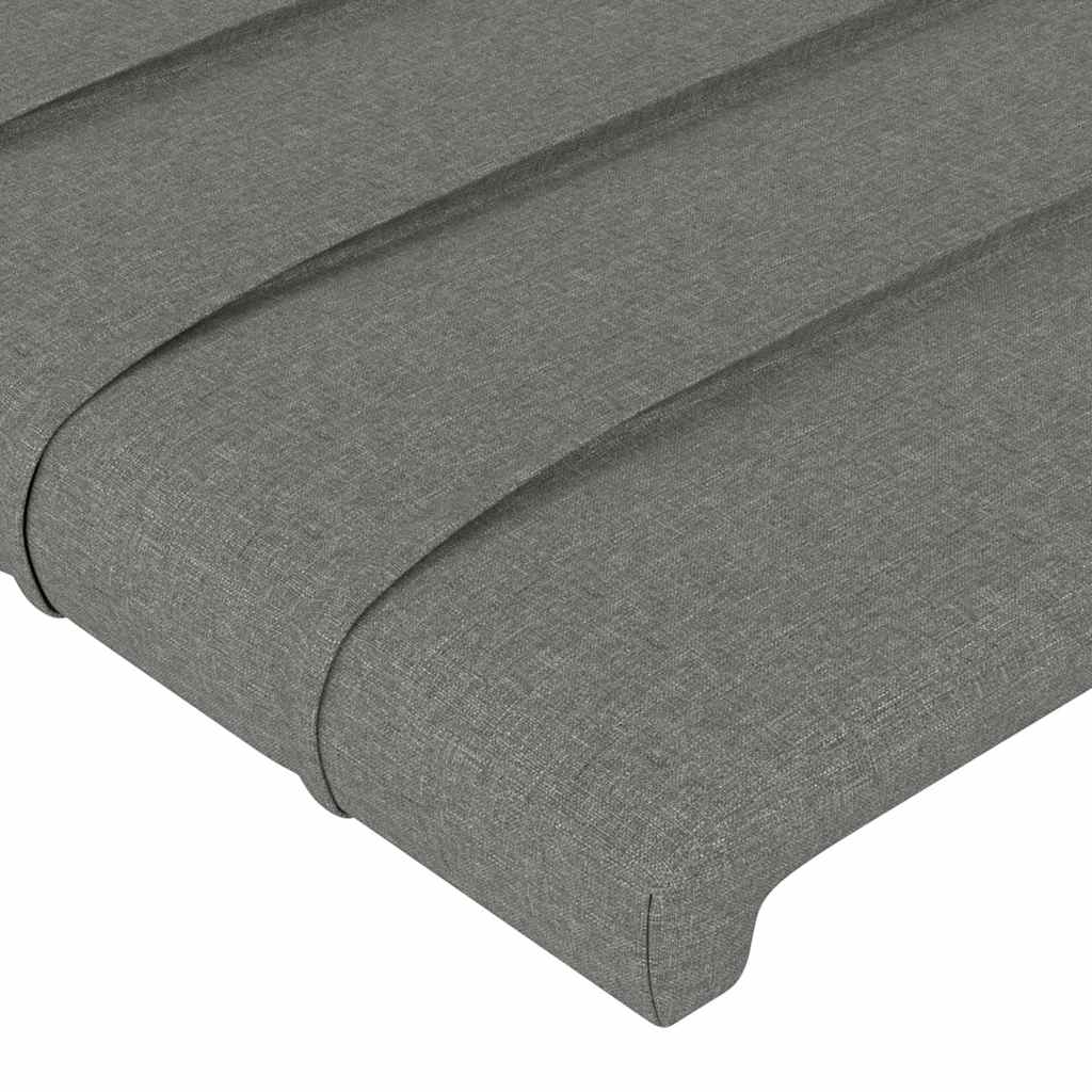 Headboard with Ears Dark Grey 147 cm Fabric