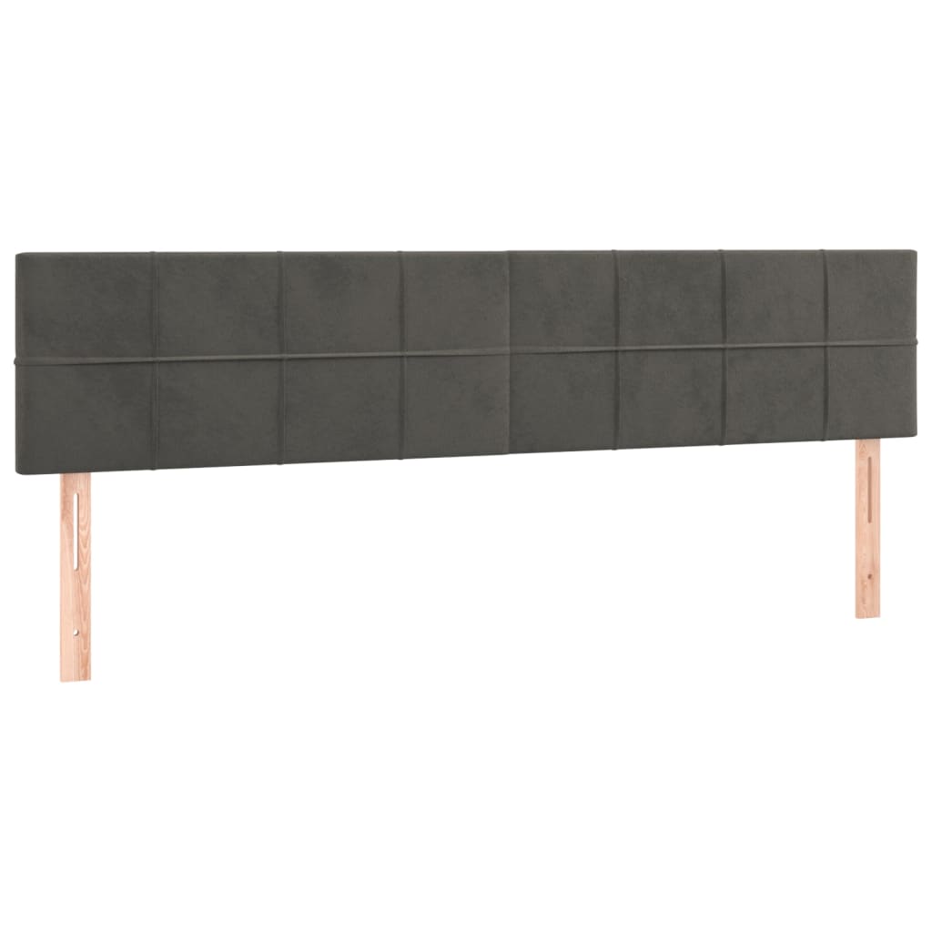 LED Headboard Dark Grey 200 cm Velvet