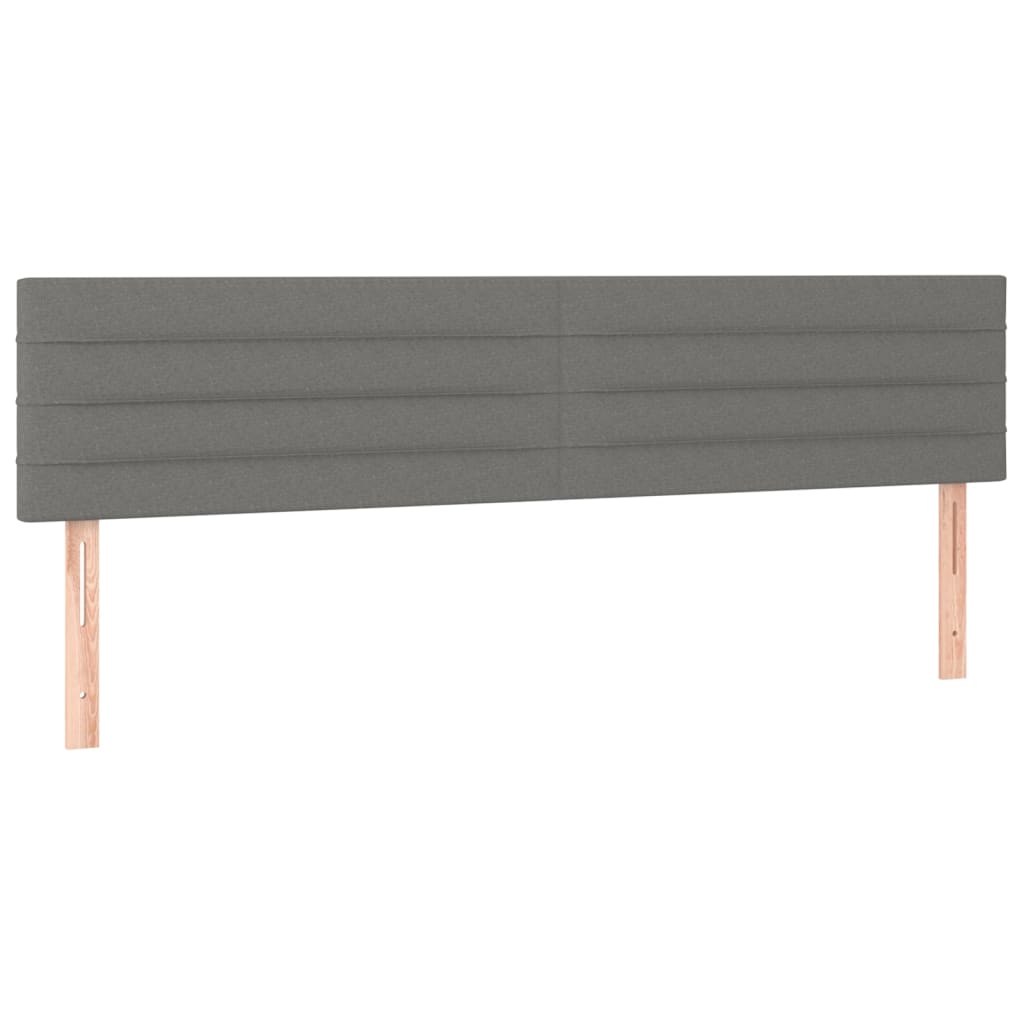 LED Headboard Dark Grey 160 cm Fabric