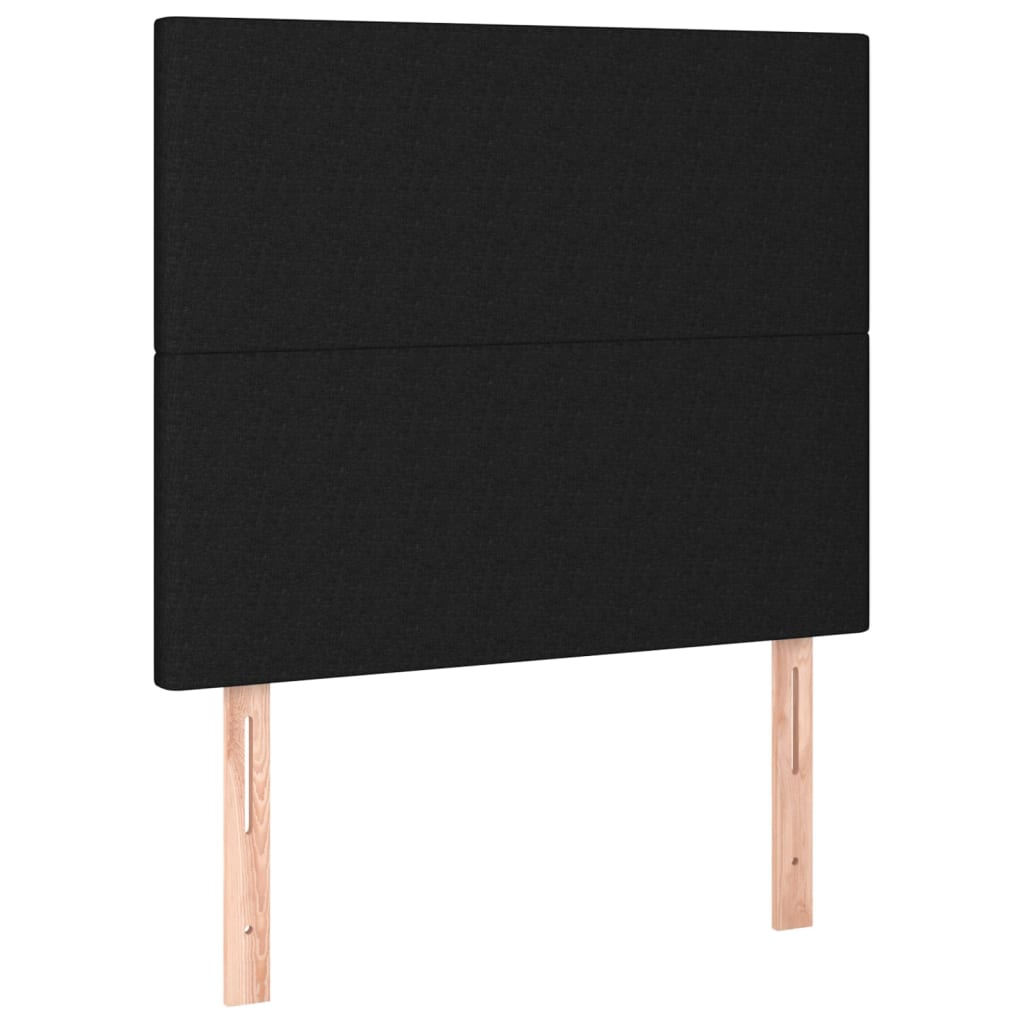 LED Headboard Black 100 cm Fabric