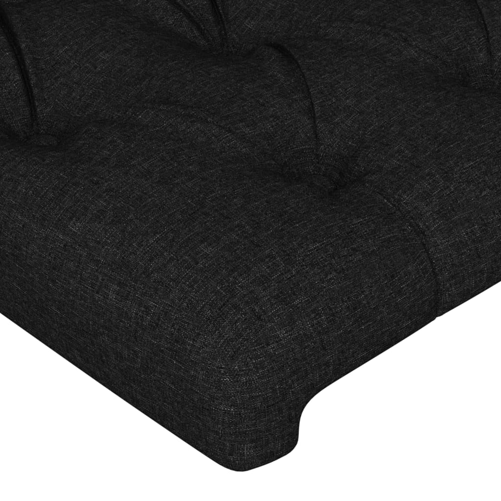LED Headboard Black 80 cm Fabric