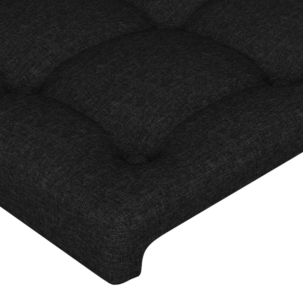 LED Headboard Black 80 cm Fabric