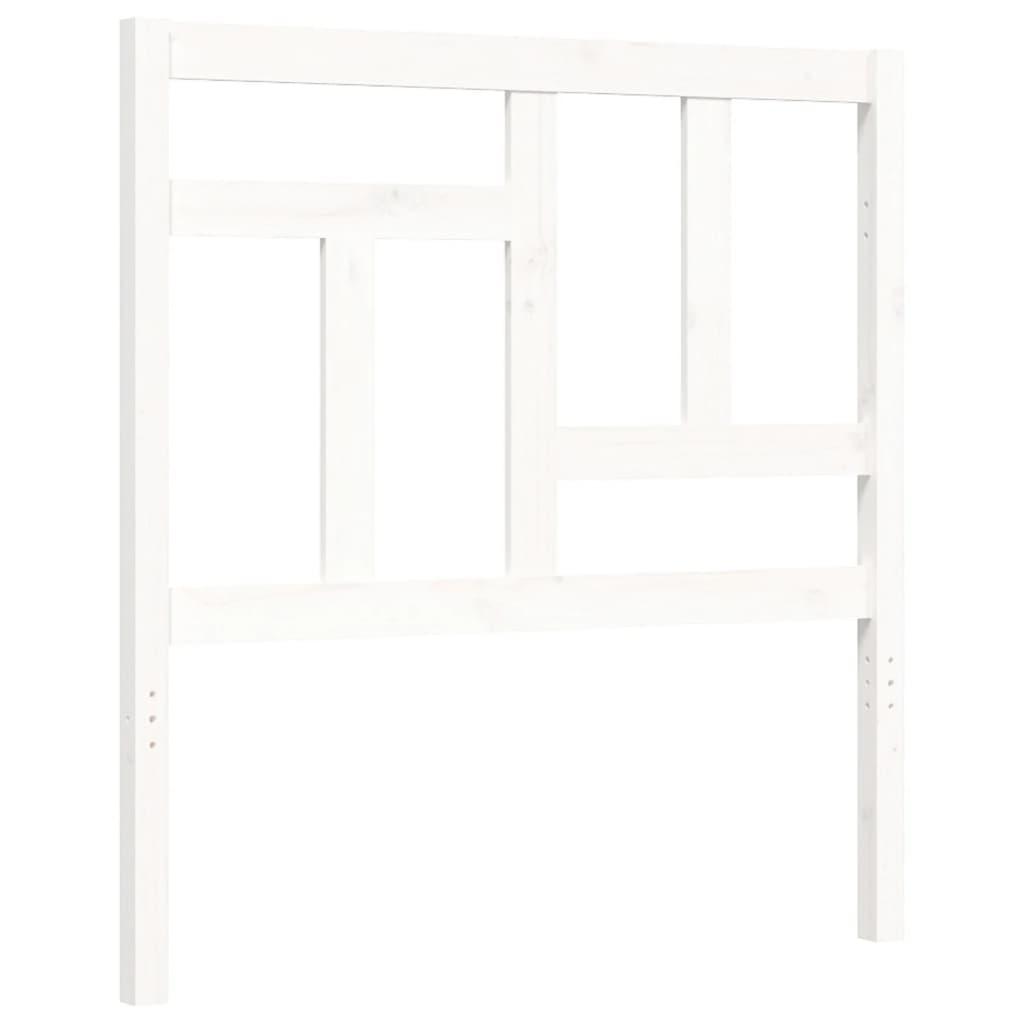 Bed Frame without Mattress White 90x190 cm Solid Wood