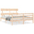 Bed Frame without Mattress 150x200 cm Solid Wood