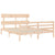 Bed Frame without Mattress 150x200 cm Solid Wood