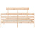 Bed Frame without Mattress 150x200 cm Solid Wood