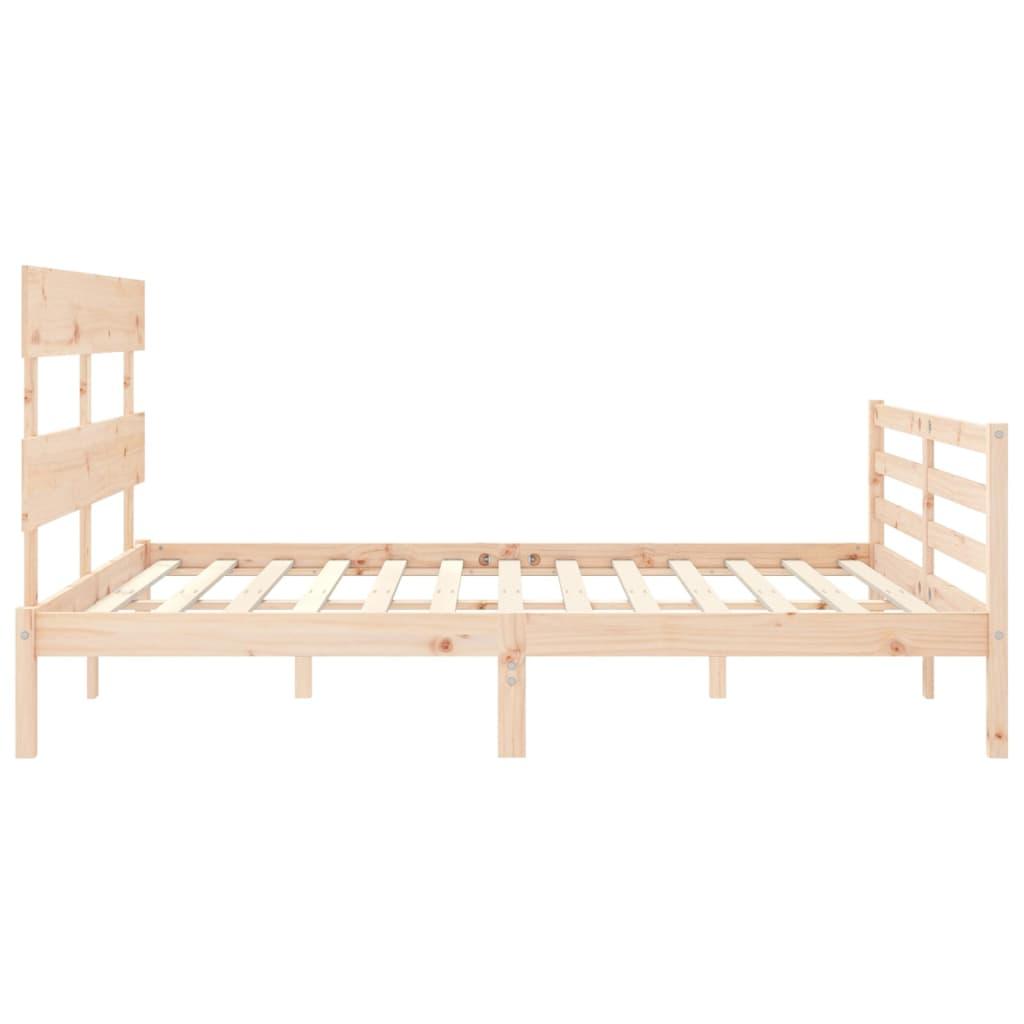 Bed Frame without Mattress 150x200 cm Solid Wood