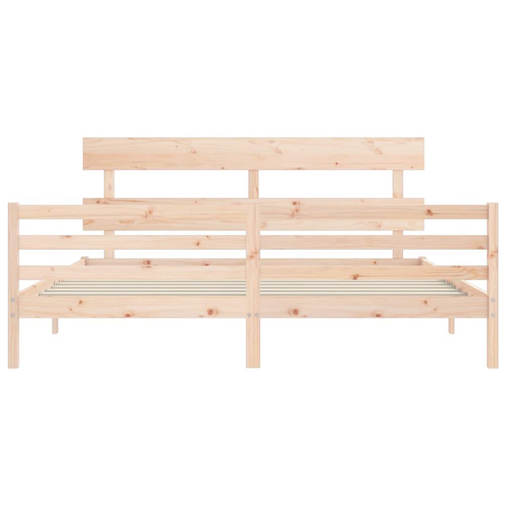 Bed Frame without Mattress 183x203 cm King Solid Wood