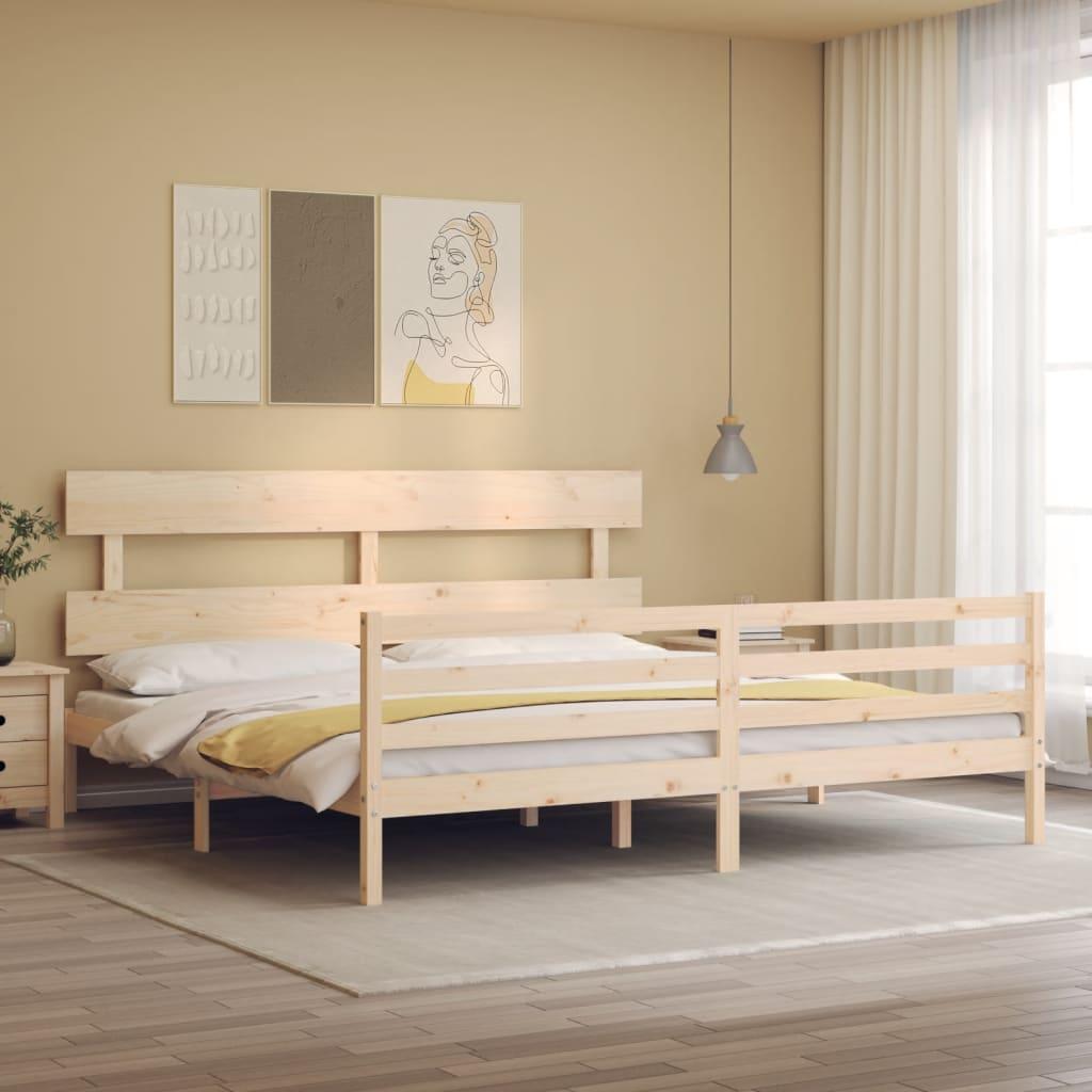 Bed Frame without Mattress 183x203 cm King Solid Wood