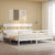 Bed Frame without Mattress White 183x203 cm King Solid Wood