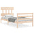 Bed Frame without Mattress 90x190 cm Solid Wood