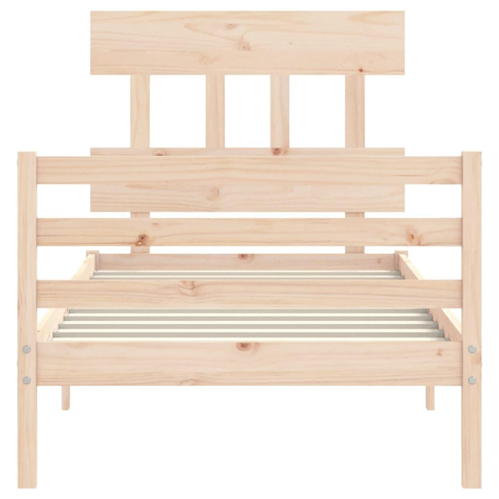 Bed Frame without Mattress 90x190 cm Solid Wood