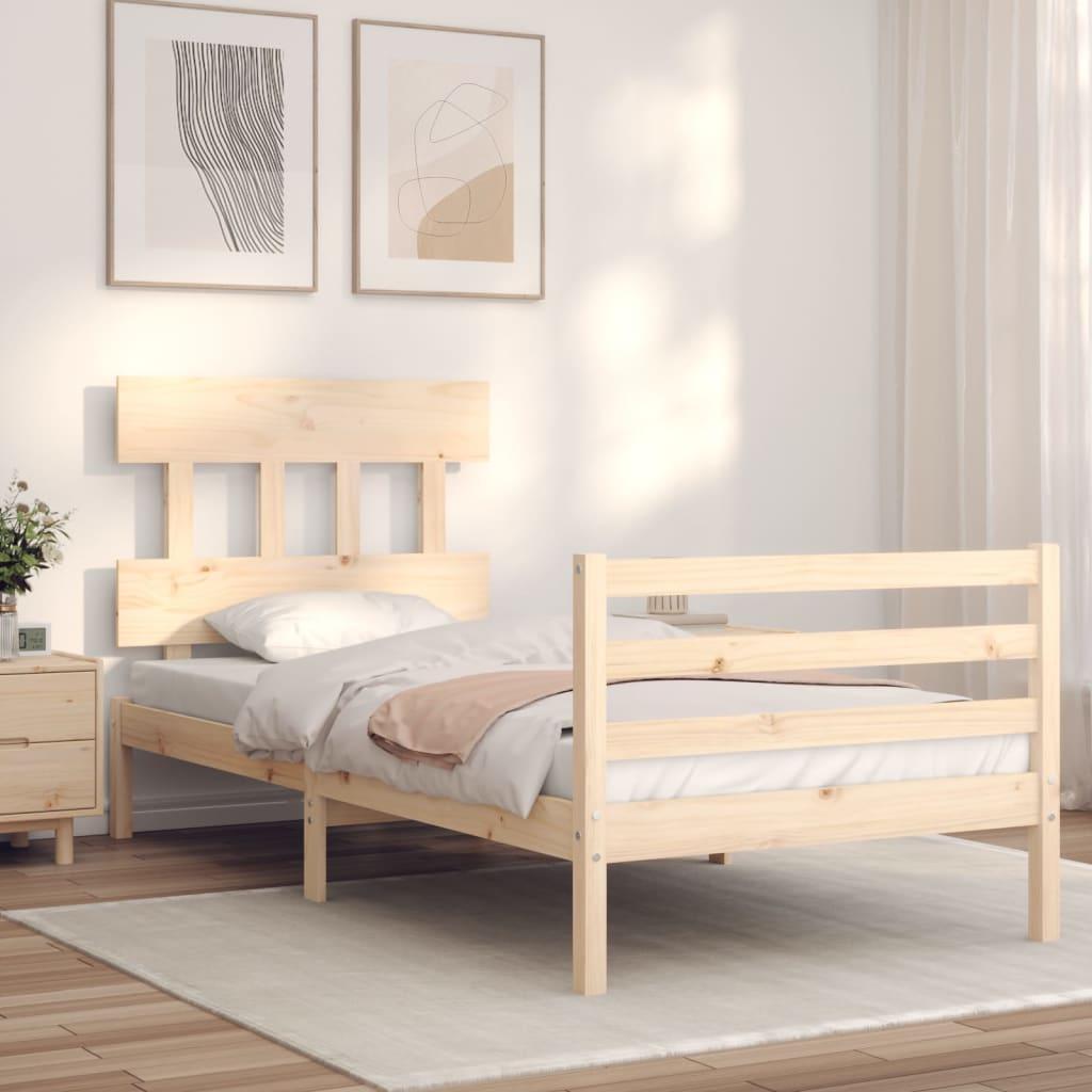 Bed Frame without Mattress 90x190 cm Solid Wood