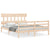 Bed Frame without Mattress 150x200 cm Solid Wood