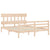 Bed Frame without Mattress 150x200 cm Solid Wood