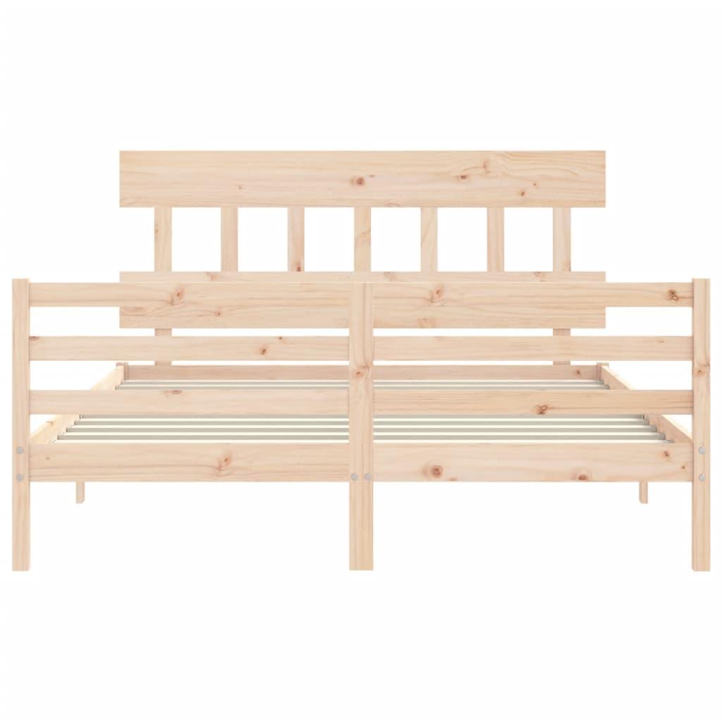 Bed Frame without Mattress 150x200 cm Solid Wood