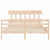 Bed Frame without Mattress 150x200 cm Solid Wood