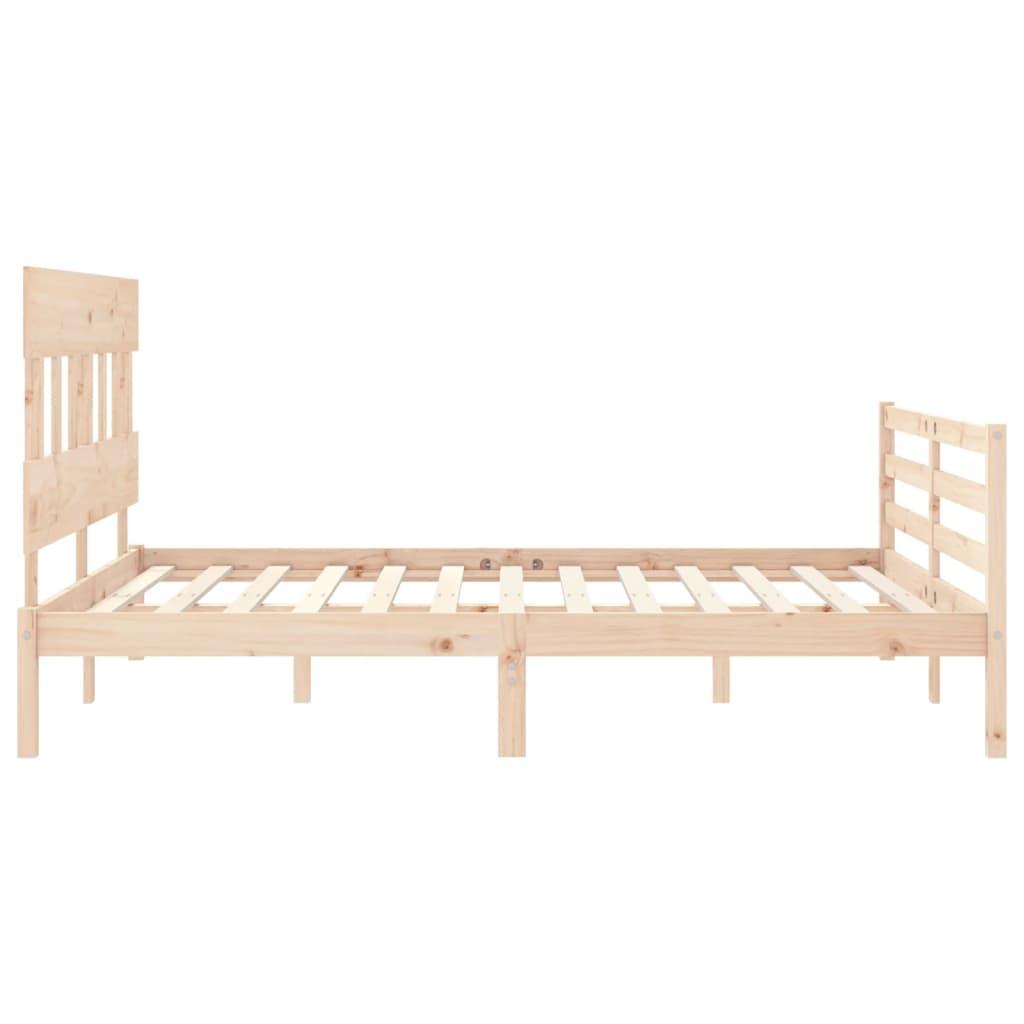 Bed Frame without Mattress 150x200 cm Solid Wood