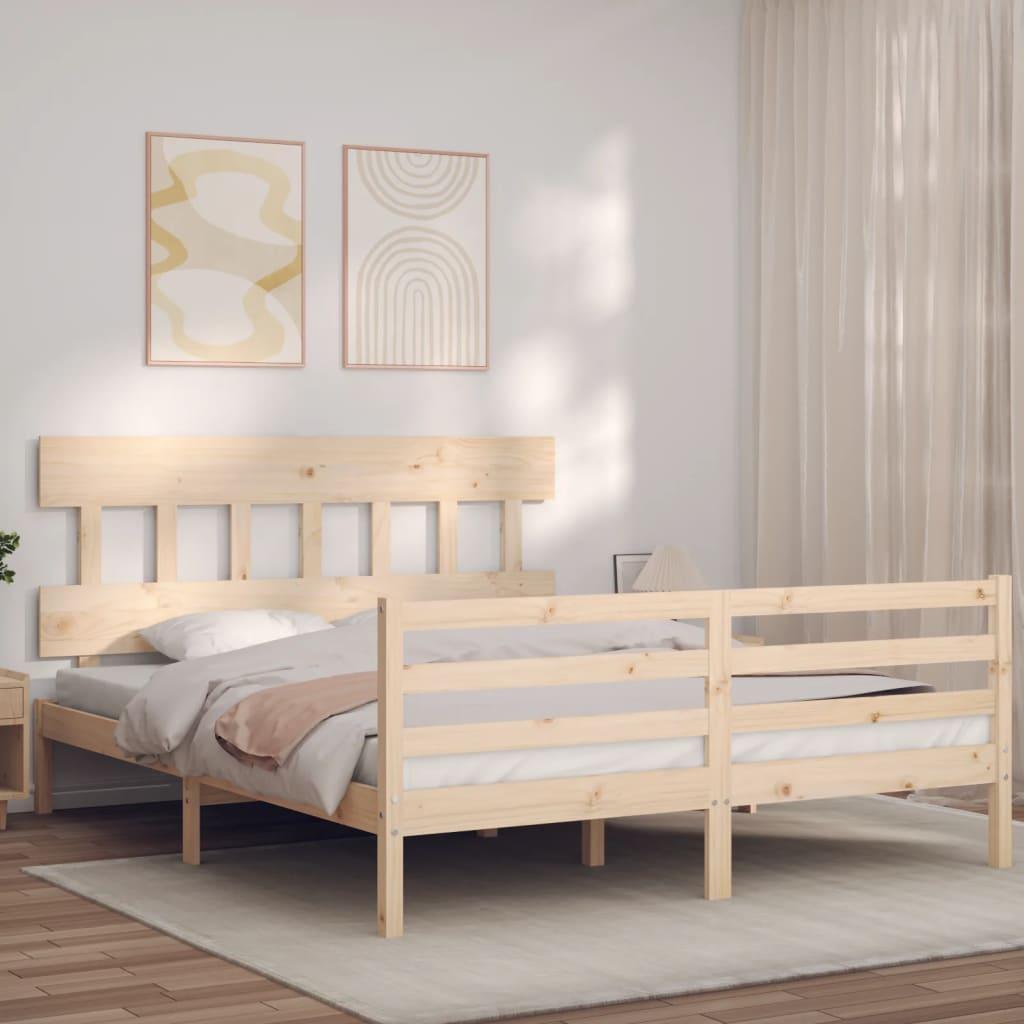 Bed Frame without Mattress 150x200 cm Solid Wood