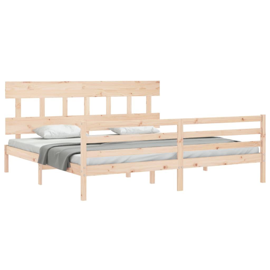 Bed Frame without Mattress 183x203 cm King Solid Wood