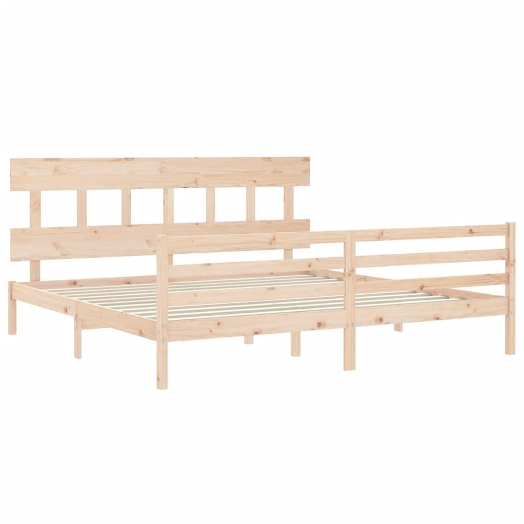 Bed Frame without Mattress 183x203 cm King Solid Wood