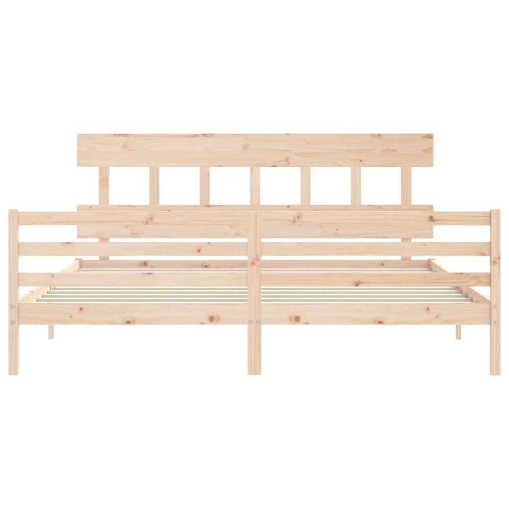 Bed Frame without Mattress 183x203 cm King Solid Wood